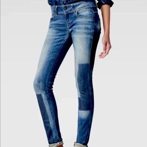 G-Star Raw Lynn mid skinny patch style jeans size 29